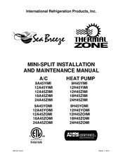 Thermal Zone 12H45YIMI Installation And Maintenance Manual