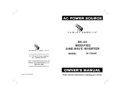 Samlexpower SI-750HP Owner's Manual