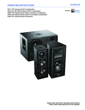 Meyer Sound UPM-2XP Operating Instructions Manual