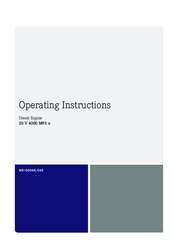 Mtu 20 V 4000 M93 x Operating Instructions Manual