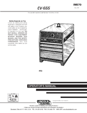 Lincoln Electric CV-655 Operator's Manual