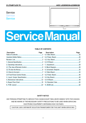 AOC LE39D0330 Service Manual