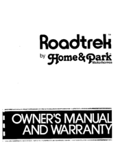 Roadtrek 1988 Owner's Manual And Warranty