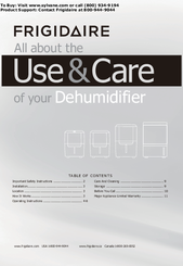Frigidaire Dehumidifier Use & Care Manual