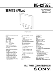 Sony KE-42TS2E Service Manual