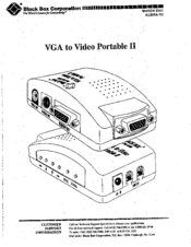 Black Box VGA to Video Portable II User Manual