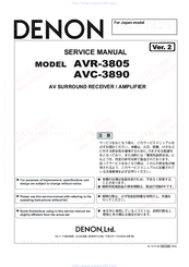 Denon AVC-3890 Service Manual