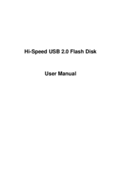 Adata Hi-Speed USB 2.0 Flash Disk User Manual