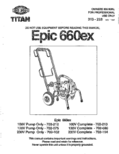 Titan Epic 660ex Owner's Manual
