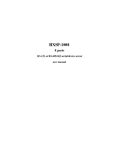 Hexin HXSP-1008 User Manual
