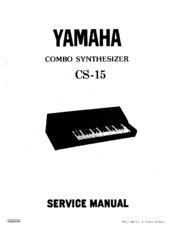 Yamaha CS-15 Service Manual