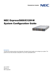 NEC E120f-M System Configuration Manual