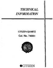 Citizen Quartz Instruction Manual