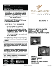 Town & Country Fireplaces TC36.CE3 Installation And Operating Instructions Manual