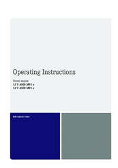 MTU 12 V 4000 M93 x Operating Instructions Manual