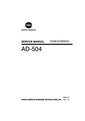 Konica Minolta AD-504 Service Manual