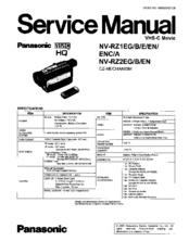 Panasonic NV-RZ1EG/B/E/EN/ENC/A Service Manual