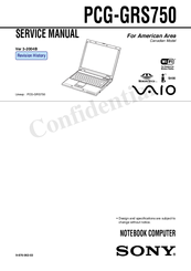 Sony VAIO PCG-GRS750 Service Manual