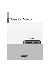 Inter-m PP-100 Operation Manual
