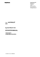 Raytheon NAUTOPILOT 2010 Operator's Manual