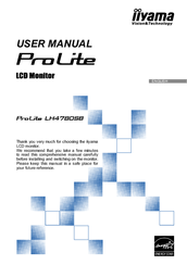 Iiyama ProLite LH4780SB User Manual