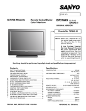 Sanyo DP37649 Service Manual