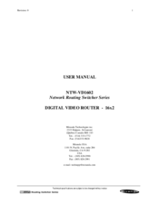 Miranda NTW-VD1602 User Manual