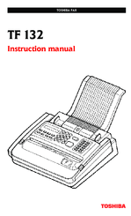TOSHIBA TF 132 Instruction Manual