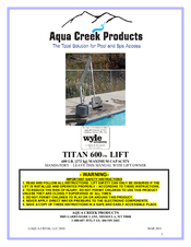 Aqua Creek TITAN 600 User Manual