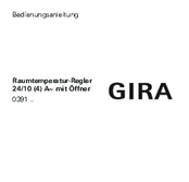 Gira temperature controller Installation Manual