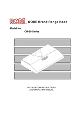 Kobe CH-30 Series Installation Instructions And Operation Manual