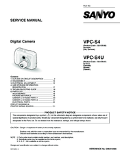 Sanyo VPC-S4U Service Manual