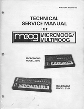 Moog Micromoog 2090 Technical Service Manual Pdf Download Manualslib