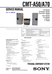 Sony CMT-A50 Manuals | ManualsLib