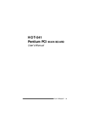 Pentium HOT-541 User Manual