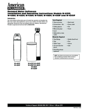 American Plumber W425F Installation And Operating Instructions Manual