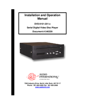 Audio international DVD-9101-201-x Installation And Operation Manual