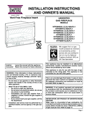 Empire Comfort Systems VFP28IN73L series Owner's Manual
