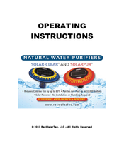 RecWaterTec Solar-Clear Operating Instructions Manual
