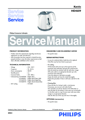 Philips HD4609 Service Manual
