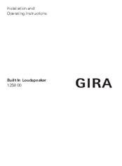 Gira 1258 00 Operating Instructions Manual
