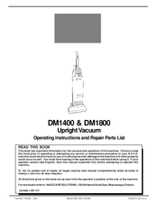Nacecare DM1800 Operating Instructions And Repair Parts List