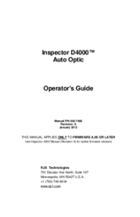 RJS Inspector D4000 Operator's Manual