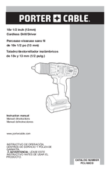 Porter-Cable PCL180CD Instruction Manual