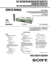 Sony SLV-SE230 Service Manual