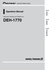 Pioneer DEH-1770 Operation Manual