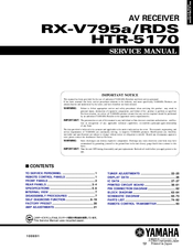 Yamaha HTR-5170 Service Manual
