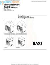 Baxi grasmere TF Installation And Servicing Instrucnions