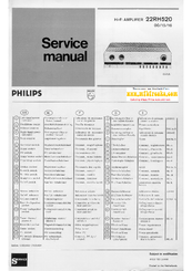 Philips 22RH520 00 Service Manual