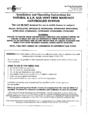 Sure Heat SPOFA27NG Installation And Operating Instructions Manual